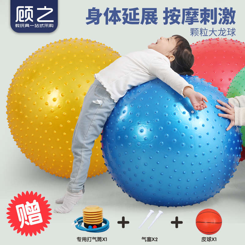 早教大龙球儿童前庭感统训练器材幼儿园平衡触觉瑜伽家用按摩玩具