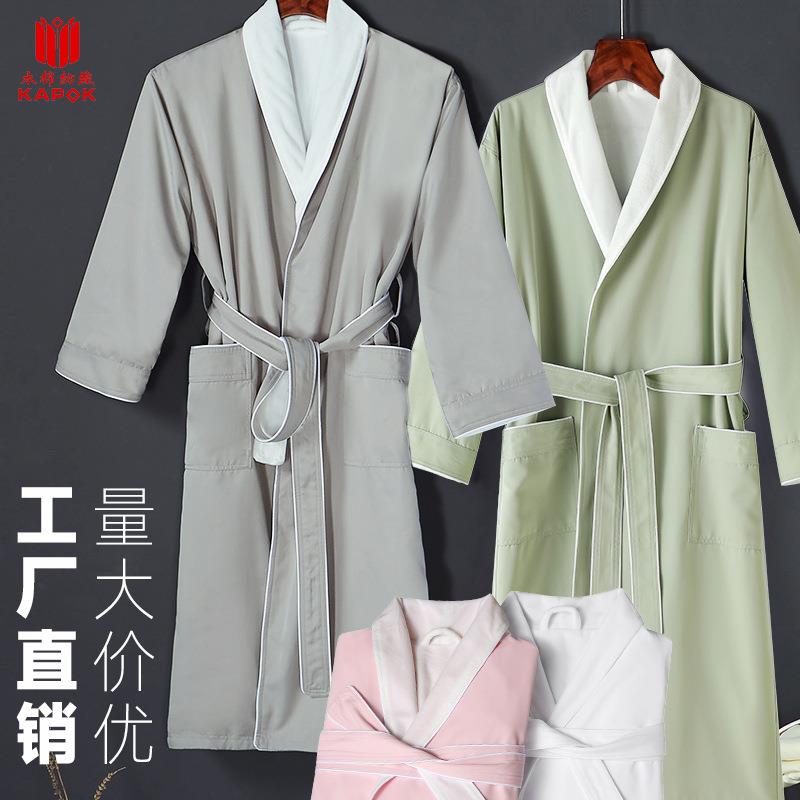 五星级酒店浴袍 吸水加厚男女睡袍民宿秋冬双层浴袍 高档酒店浴袍