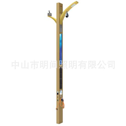 来图生产多功能户外路灯视频带监控led显示屏智能灯杆景观照明