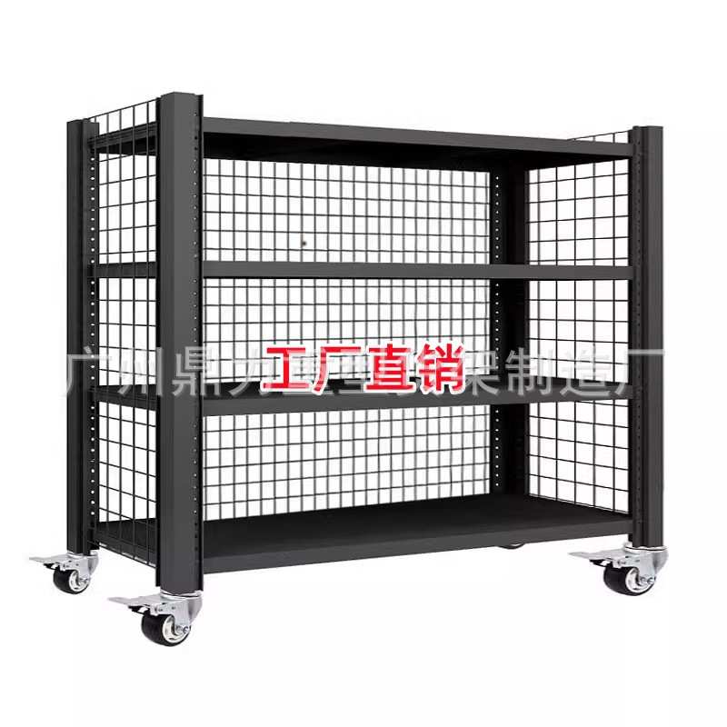 加厚重型移动仓储货架多层置物架带轮子仓库储物架物料推车快递架