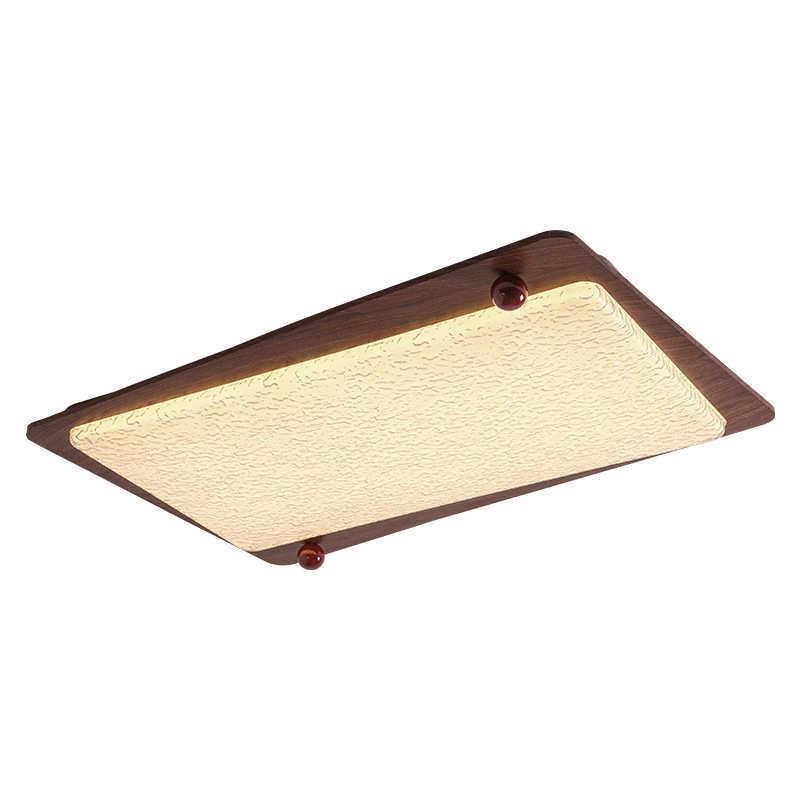 中古风客厅吸顶灯超薄护眼长方形胡桃木纹大厅主灯护眼卧室房间灯,家装灯饰光源,智能吸顶灯,淘宝优惠券,粉丝福利购,淘宝优惠卷