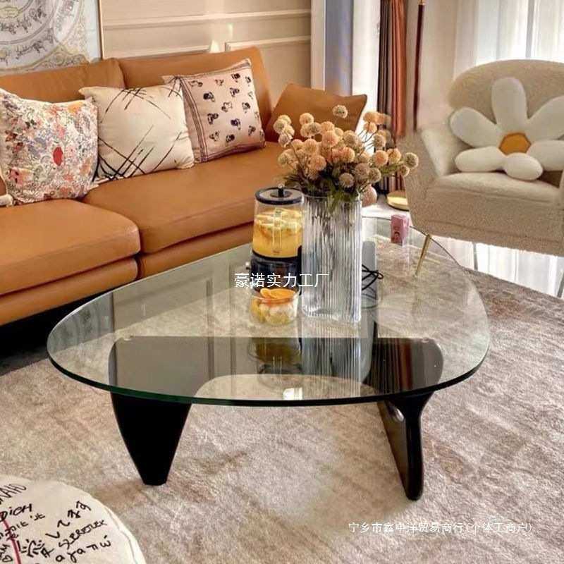 茶几创意玻璃客厅实木三角形异形木质小户型不规则茶几极简ins,商业/办公家具,茶几,淘宝优惠券,粉丝福利购,淘宝优惠卷