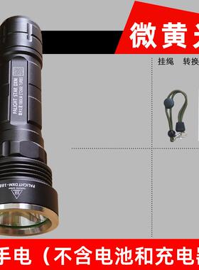 新款霸家光2024款DXM光手电筒26650可充电光LED探照灯T6黄超亮远