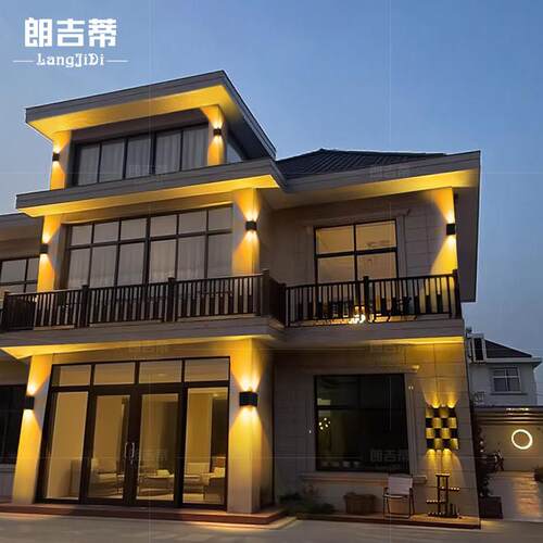 洗墙灯户外水壁庭院壁灯防太阳能花园墙外灯别墅外墙围/欣墙室墙
