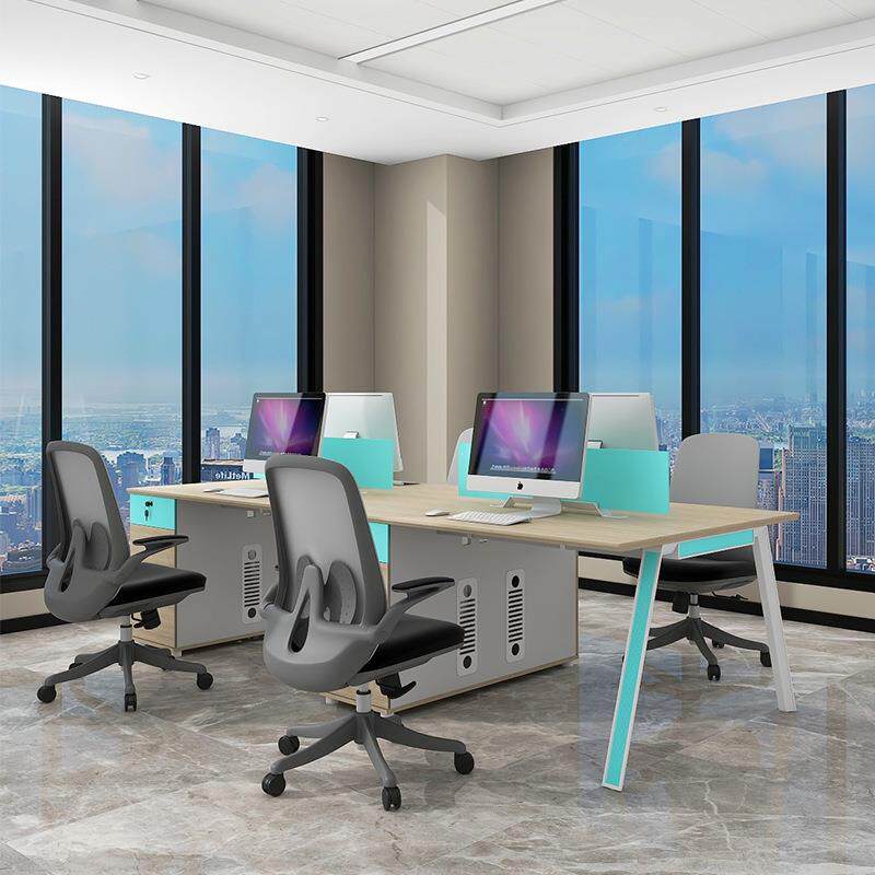 职员办公桌椅组合电脑桌子办公室员工卡位四六八人现代简约工作位