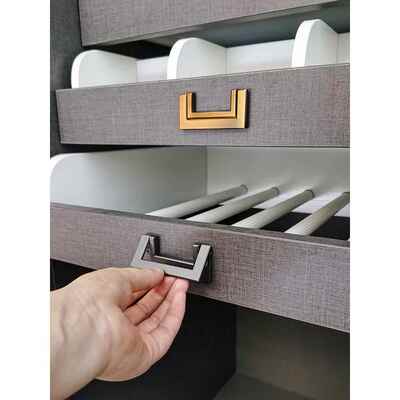现代简单Normcore超薄隐形抽屉把手无打孔折叠衣柜纸装柜门柜把手