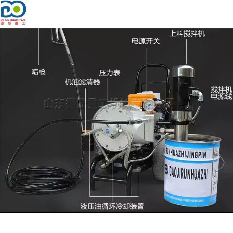 电动型腻子喷涂机 无气隔膜泵汽油腻子喷涂机 家装施工队用喷漆机