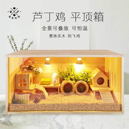 芦丁鸡宠物饲养箱保温箱幼鸡笼子育雏造景小屋全套卢丁鸡养箱恒温