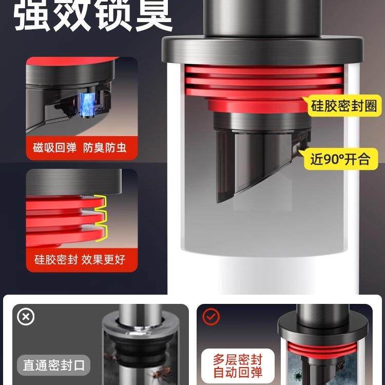 下水防返臭防臭密封塞D56R圈厨房菜脸盆洗管排水管道封口堵盖