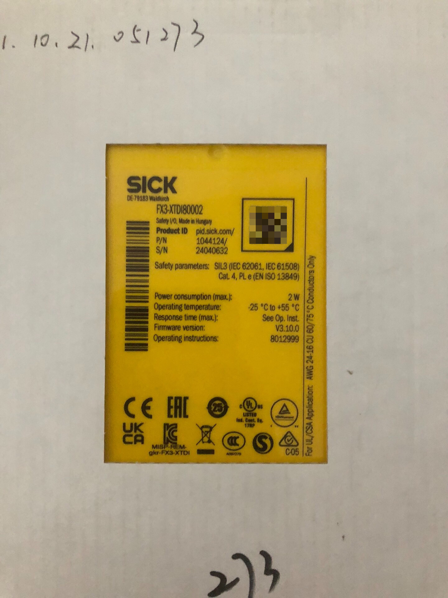 FX3-CPU320002订货号1059305全新原装正品已