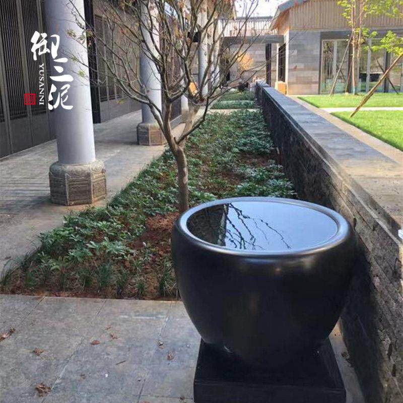 景德镇陶瓷现代大缸鱼缸乌龟睡莲缸大型大号特大号客厅荷花金鱼缸