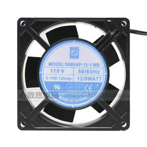 OrionFans 8cm 115v0.12A 0A80AP-11-1 WB 8038 机柜散热轴流风机