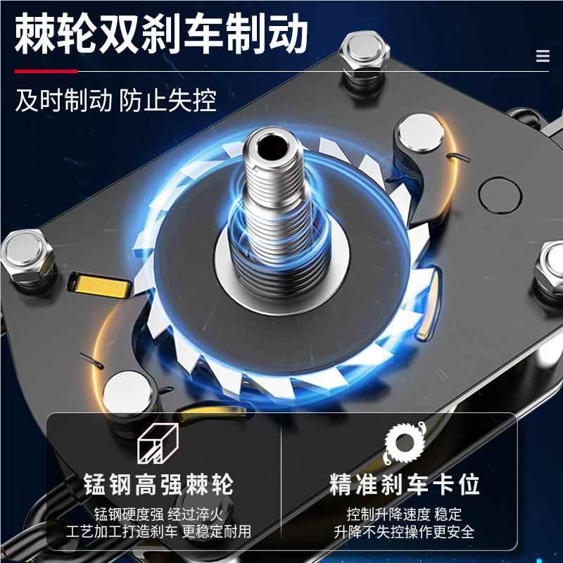 手家可定制链动倒2吨 0.8吨双刹车牵引厂起重便携式吊机手扳葫芦