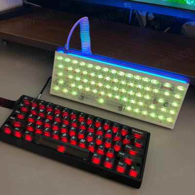 雾透PC透光键帽支持wooting EZ60MADE68 hero68ND63夜魔磁轴键帽