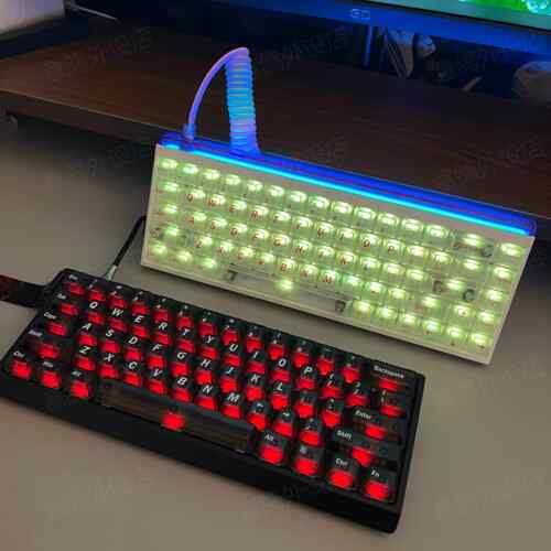 雾透PC透光键帽支持wooting EZ60MADE68 hero68ND63夜魔磁轴键帽