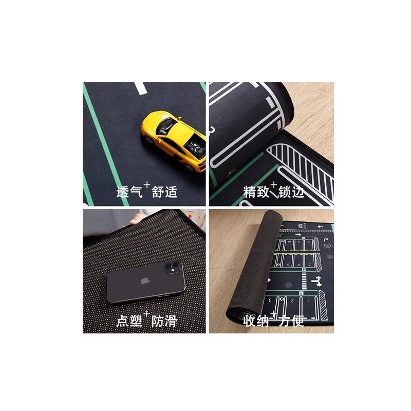 客厅阳台大尺寸宝宝爬行毯小汽车赛道停车场儿童游戏水晶绒地垫图片