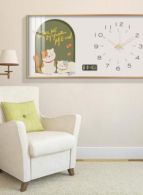 大寸电表箱装饰画带钟表万年历20726盒3新款配电2箱遮挡空开关尺