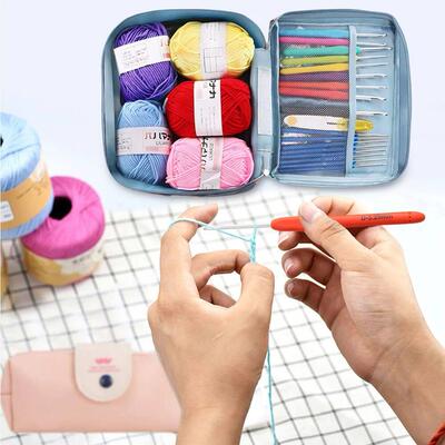 67Pcs Crochet Hooks Kit with Case Beginner Crochet Kit Color
