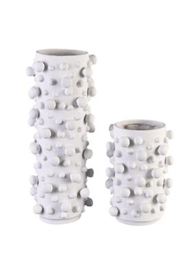 现代简约折线叶纹花瓶黑白树刺树脂大花器民宿酒店样板房摆件