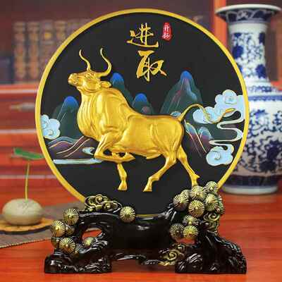 高档雕工阳艺炭三羊开 泰博古品架装饰品三开 泰客厅书柜摆件招财