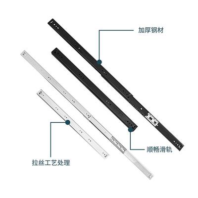 UAA白黑双色沙多直发伸缩线滑轨功能重型两节伸缩滑轨长滑轨