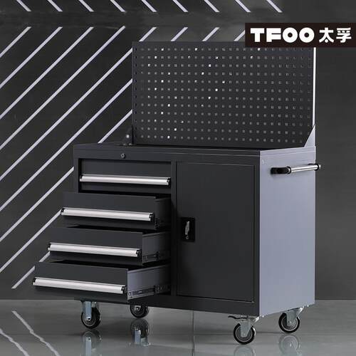 正品具太 一门四抽带挂板重型工具车 移车间维孚修4S店可动工柜
