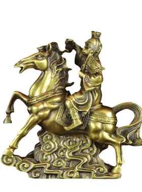 黄铜马上封侯摆件马上猴拿印猴生肖家里客厅书房办公室小号装饰