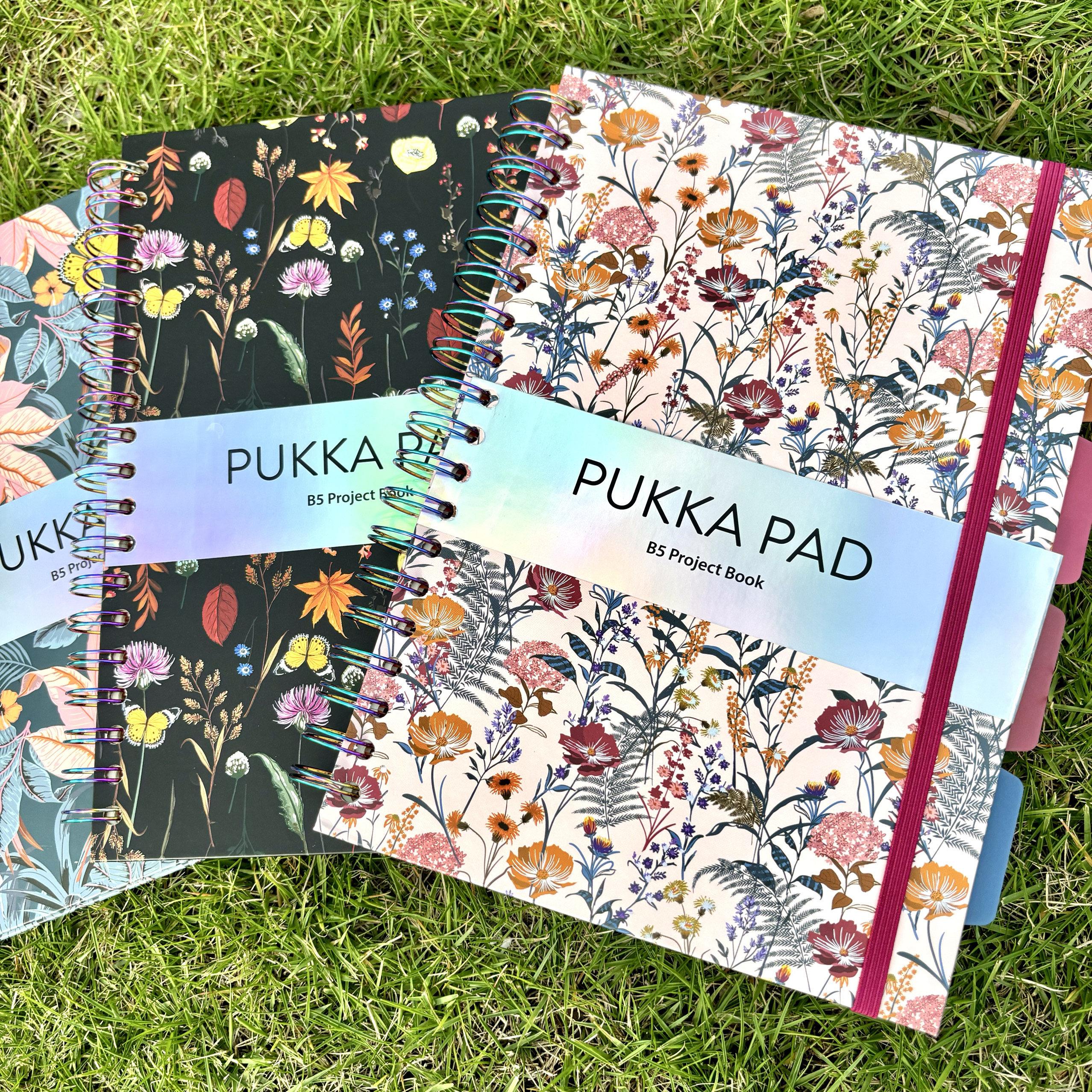 外单英国 PukkaPad繁花系列 B5横线带可撕线分隔页7mm 80克