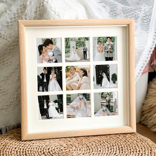 九宫格diy婚纱照DIY亲子装饰画