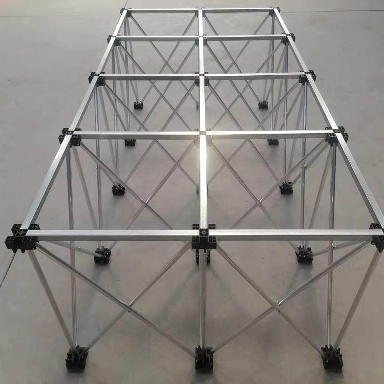 铝合金蜘蛛腿岩板切割平台木工陶瓷玻璃工作台伸缩轨道锯切割台