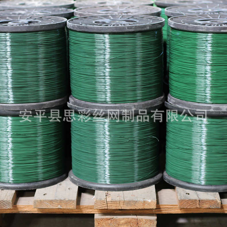 厂家园艺电镀铁丝轴丝深草绿彩色硬铁丝0.45mm0.68mm烤漆金属丝