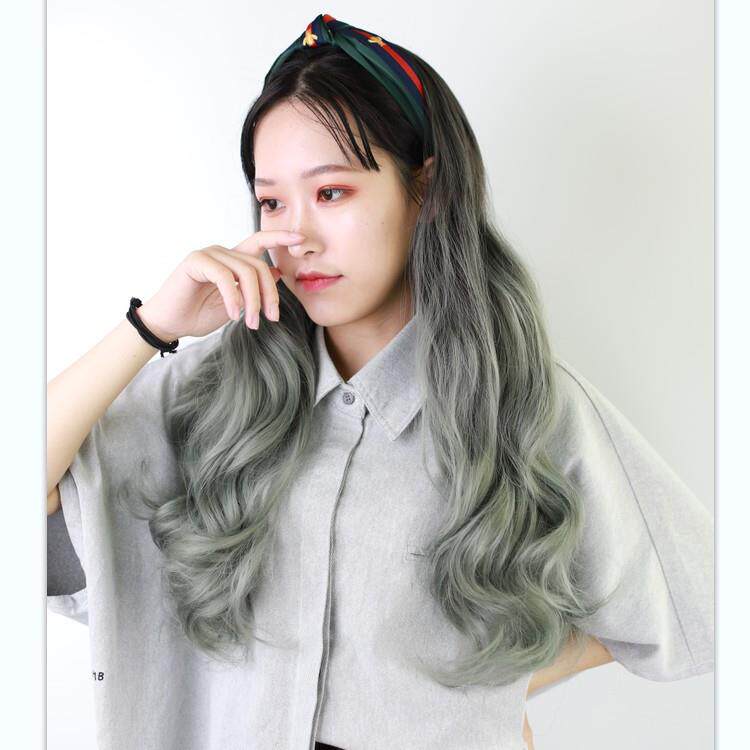 新款直销发箍头套假发女高颅顶 u型长卷发网红蓬松大波浪假发套图片