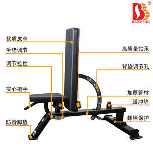 专业哑铃凳商用卧推凳飞鸟凳仰卧板私教训练凳健身凳家用健身器材