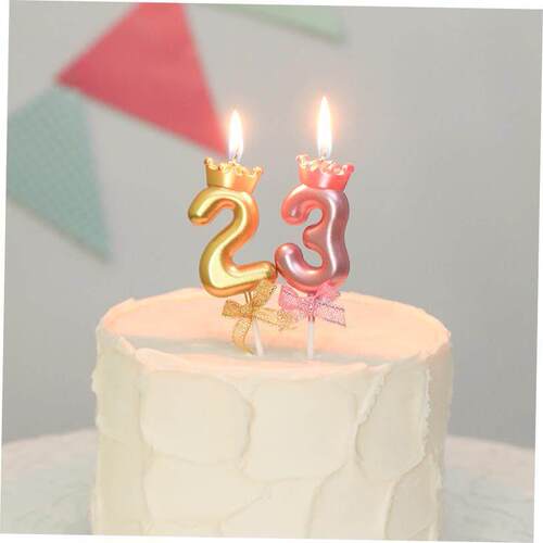 Birthday candles local gold bright gold pencil candle long