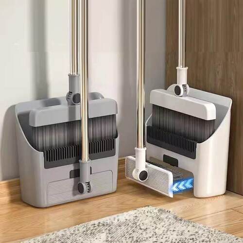 3in1 Handle Broom Dustpan Set Upright Dust Pan Combo Comb