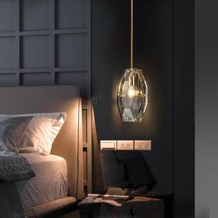 现代轻奢吊全铜水晶小灯具YH8935餐厅吧样板房个性 创意台卧室床头