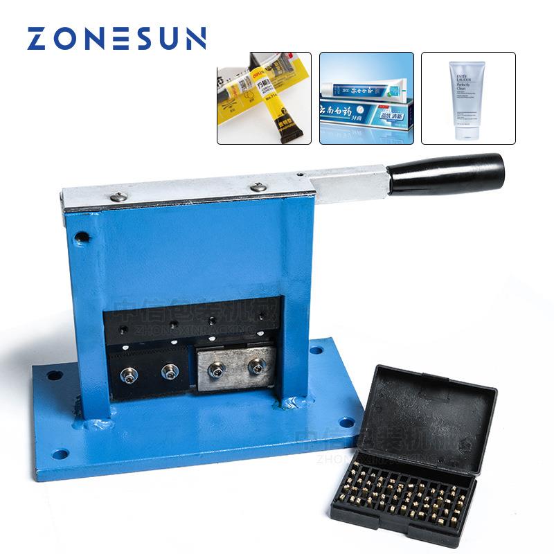 ZONESUN手动封尾机铝管洗面奶药膏牙膏铝管封口机管径60mm内封尾