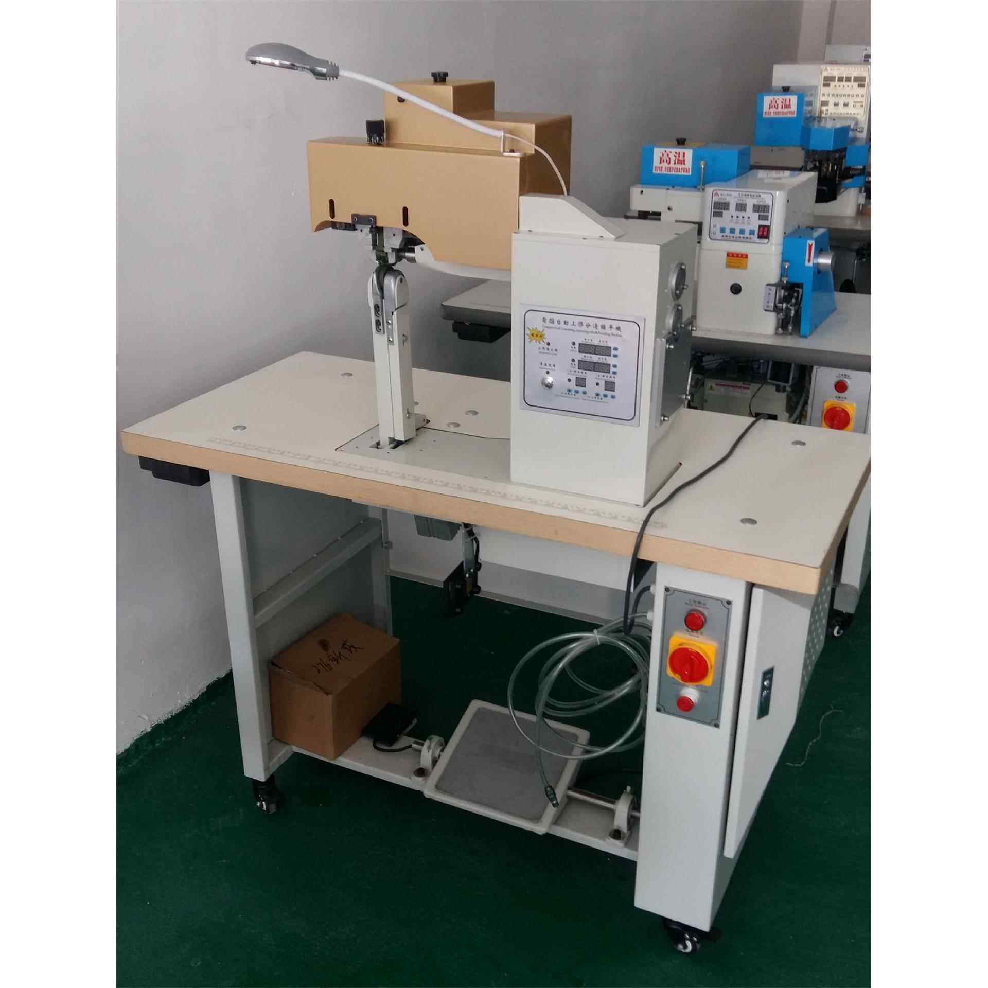 开迪DL-295A电脑控制热熔胶型全自动上胶分边锤平机