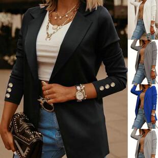Women's top, collar jacket, suit, long sleeved