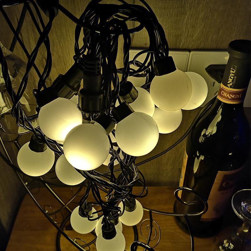 led彩灯满天星串灯龙珠大圆球灯串户外防水霓虹灯氛围帐篷装饰灯