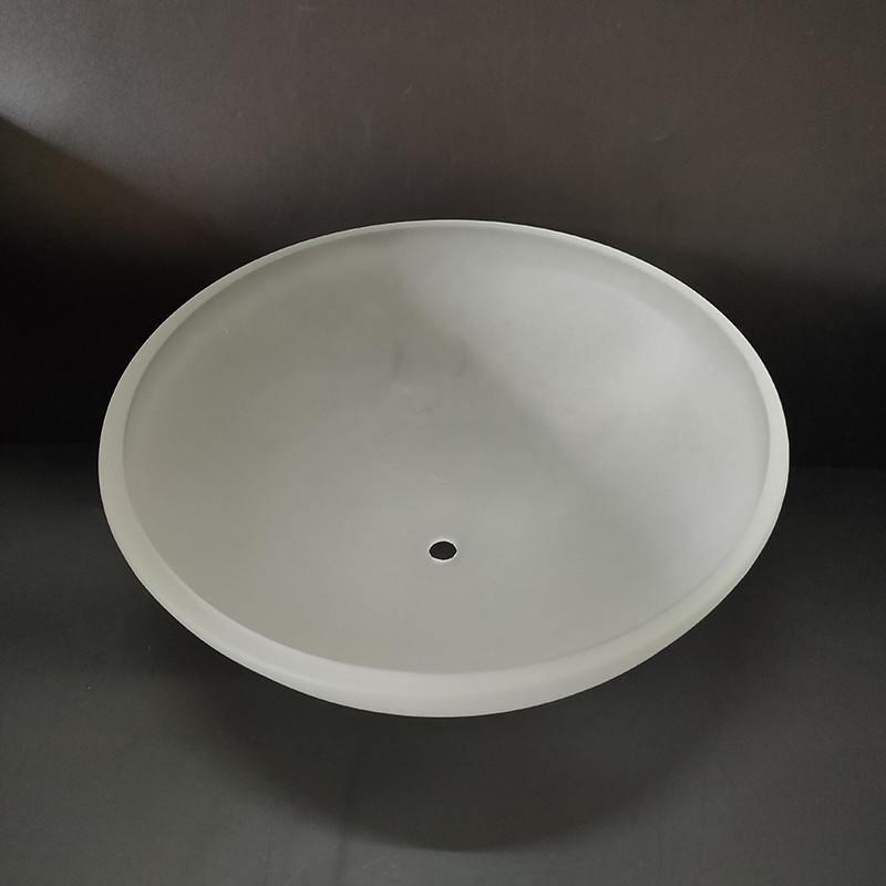 灯具配件磨砂底盘玻璃灯罩1.2厘米小孔客厅吊灯吸顶灯半圆外壳罩