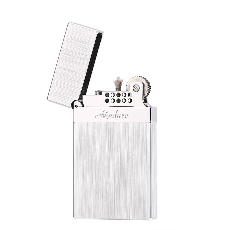 正品意利Ma机dro大朗声打火u煤油钢音打火机正品拉丝砂轮响铜打火