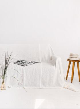 7YXF7675JTS新品法纯亚麻艺纯色沙发盖布沙国发适巾四布季合