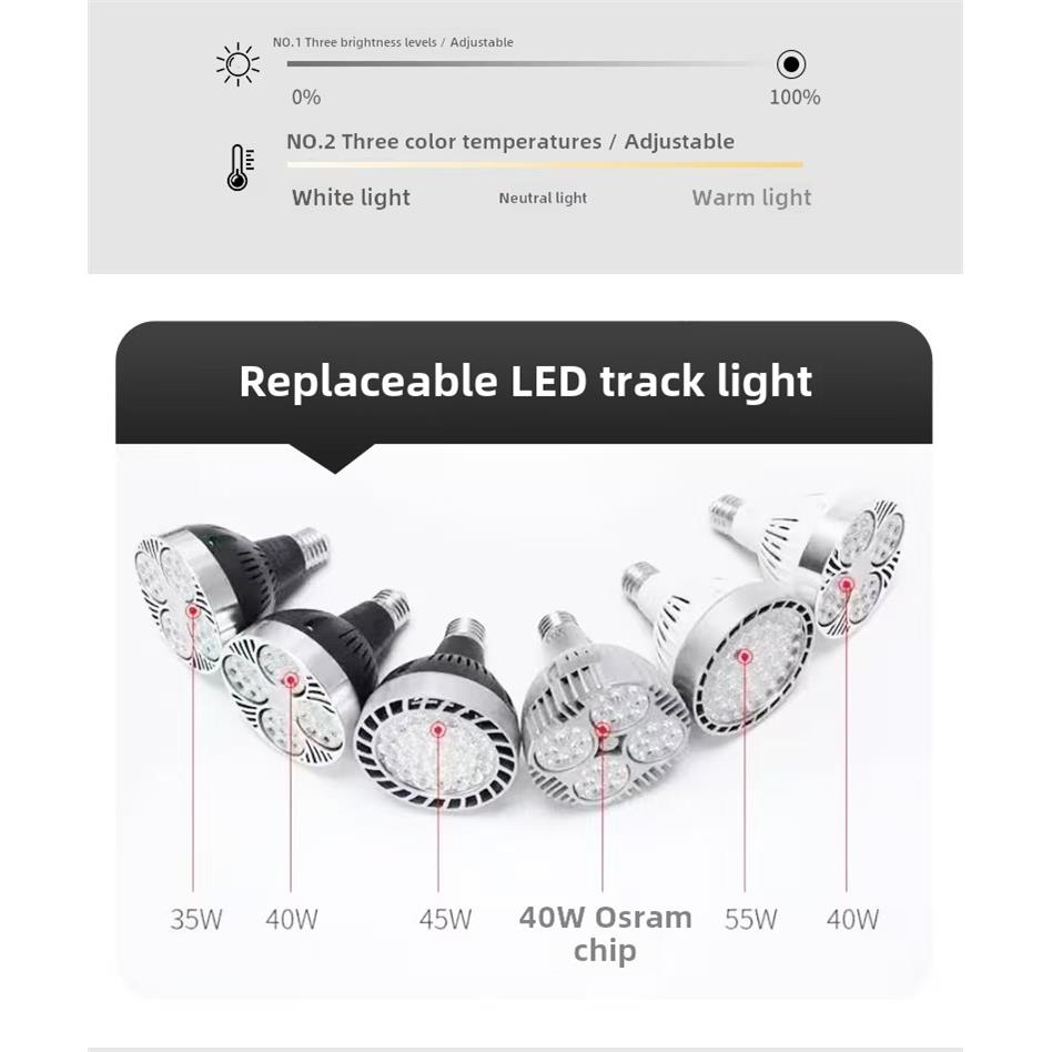 Led轨道聚光灯灯泡Par30节能超亮店商业服装店新鲜食品灯E27螺旋