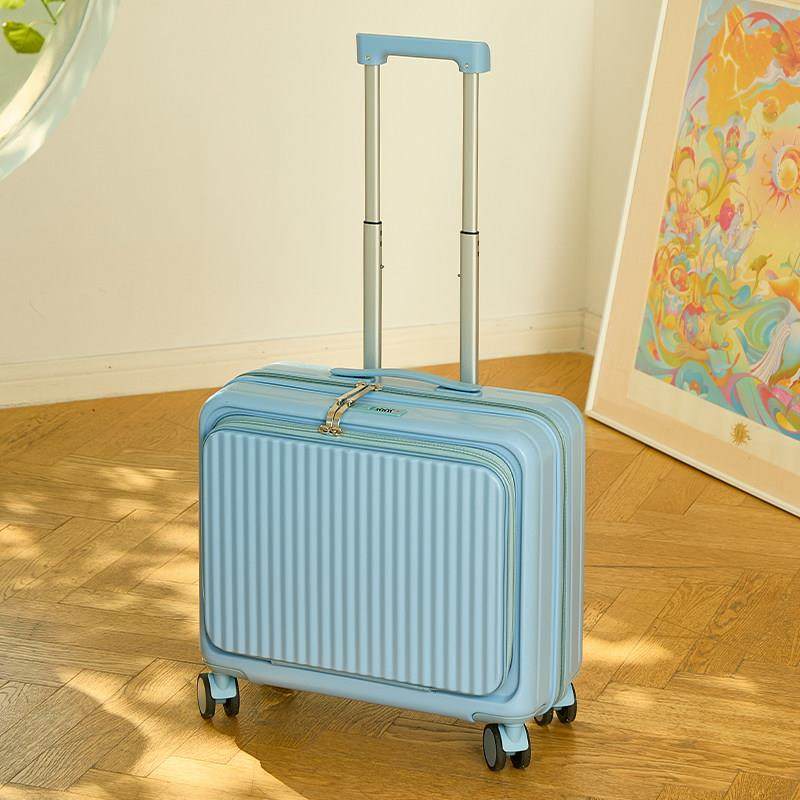 高档行李箱可登机箱侧开子盖小型18寸25新2款拉杆箱女旅行密码皮0