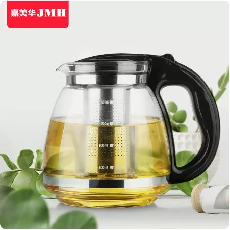 嘉美华玻璃茶壶大容量耐高温泡茶壶冲茶器家用大号水壶茶吧机茶壶
