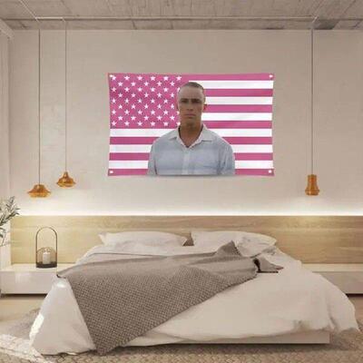 Funny Wall Hangings Flag Polyester Pink Flag Tapestry Good