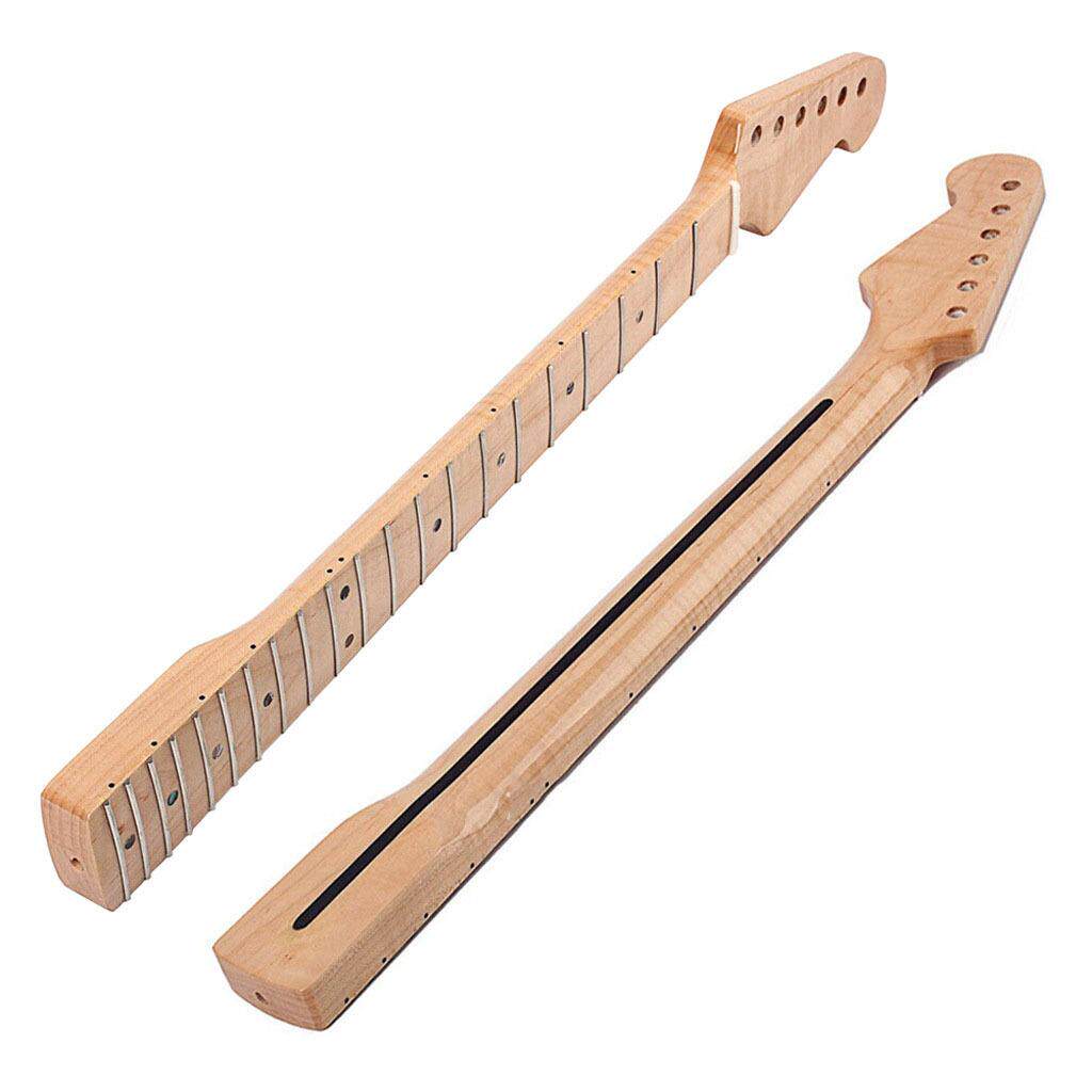 电吉他琴颈 22品 枫木指板 颈柄头 for Fender ST Strat 带背中线