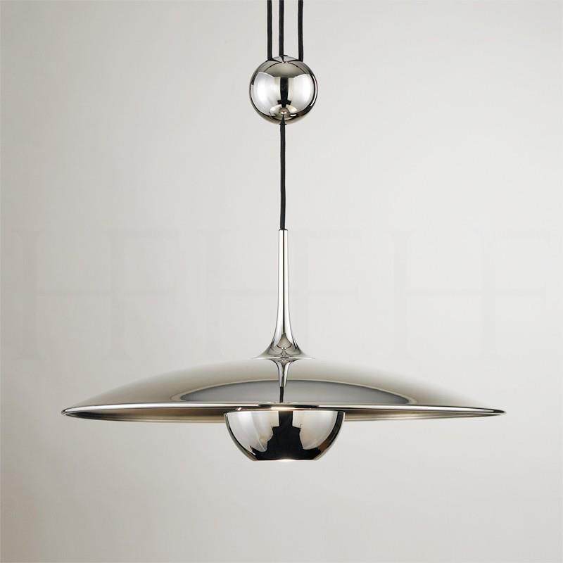 北欧风设计师创意吊灯高度可调移位飞碟吊灯餐厅个性样板房灯具