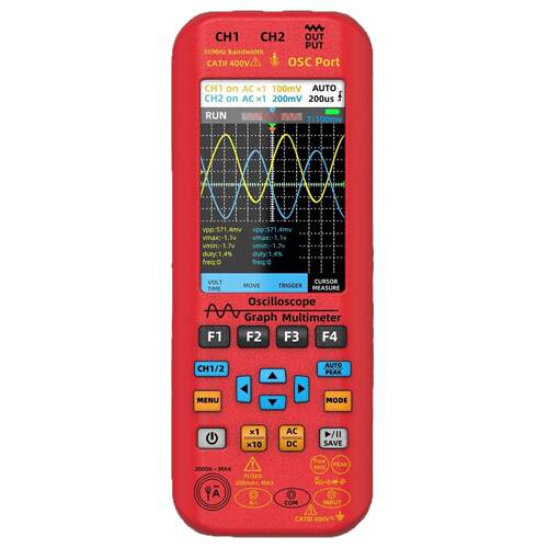 BSIDE O9示波器万用表信号发生器三合一双通道50MHz带宽汽修专用